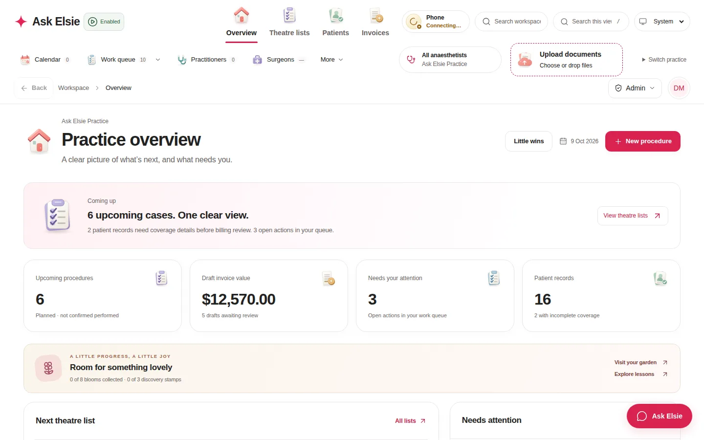The Ask Elsie practice overview